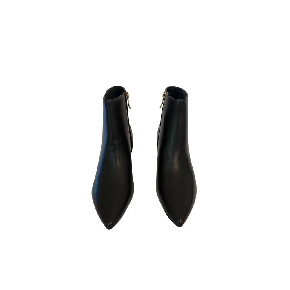 New Easy Spirit Laina Leather Bootie Black 7.5M